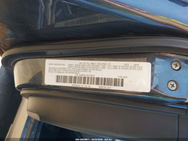 Aukcja sprzedaży 2009 Subaru Outback 2.5i, vin: 4S4BP61C397325676, numer aukcji: 44929971