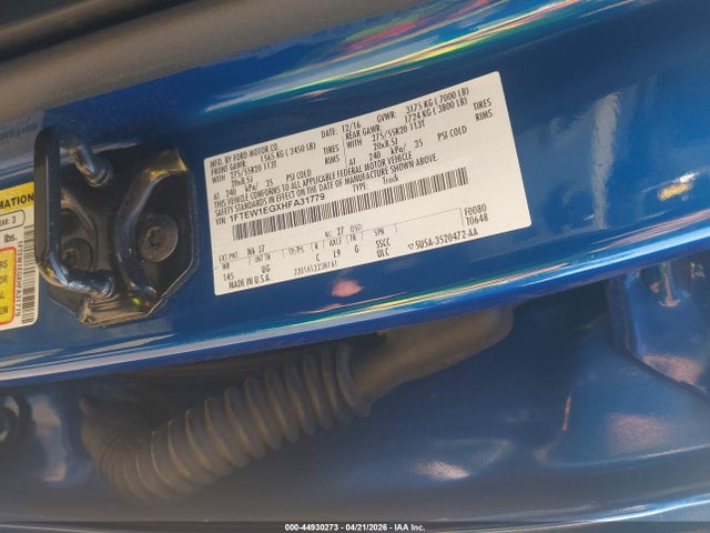 Ford F-150 Xlt 2017 1FTEW1EGXHFA31779 Image 9