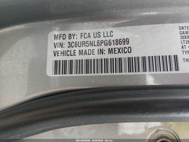 44930296 :رقم المزاد ، 3C6UR5NL6PG618699 vin ، 2023 Ram 2500 Laramie  4x4 6'4 Box مزاد بيع