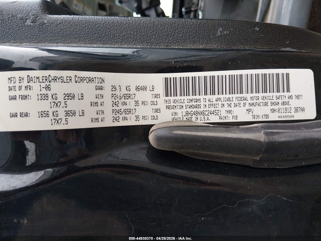 Продажа на аукционе авто 2006 Jeep Commander, vin: 1J8HG48NX6C244521, номер лота: 44930370