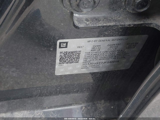 Aukcja sprzedaży 2018 Chevrolet Malibu Lt, vin: 1G1ZD5ST7JF140666, numer aukcji: 44930410