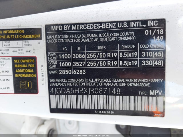 2018 MERCEDES-BENZ GLE 350 4JGDA5HBXJB087148 Photo 8