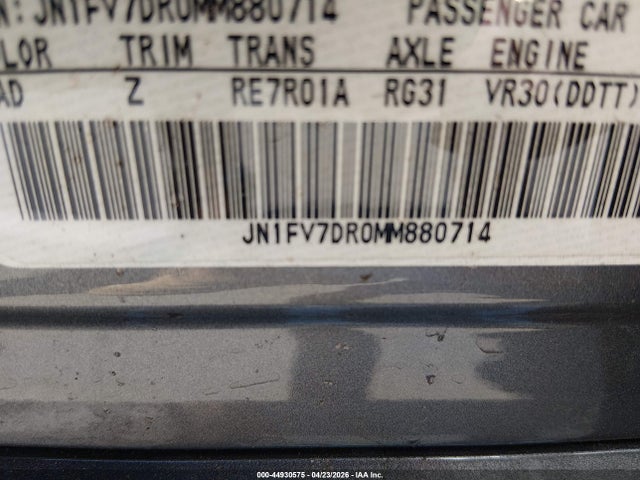 Продажа на аукционе авто 2021 Infiniti Q50 Red Sport 400 Awd, vin: JN1FV7DR0MM880714, номер лота: 44930575