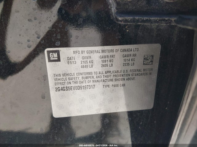 Продажа на аукционе авто 2013 Buick Regal Turbo - Premium 1, vin: 2G4GS5EV0D9197317, номер лота: 44930576