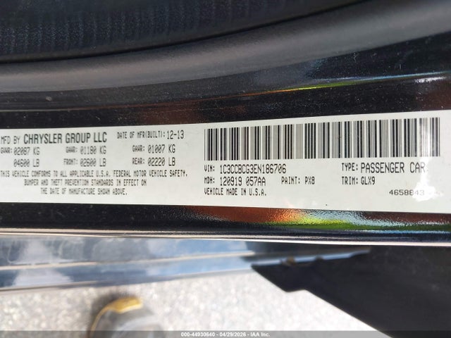 1C3CCBCG3EN186706 Chrysler 200 Limited