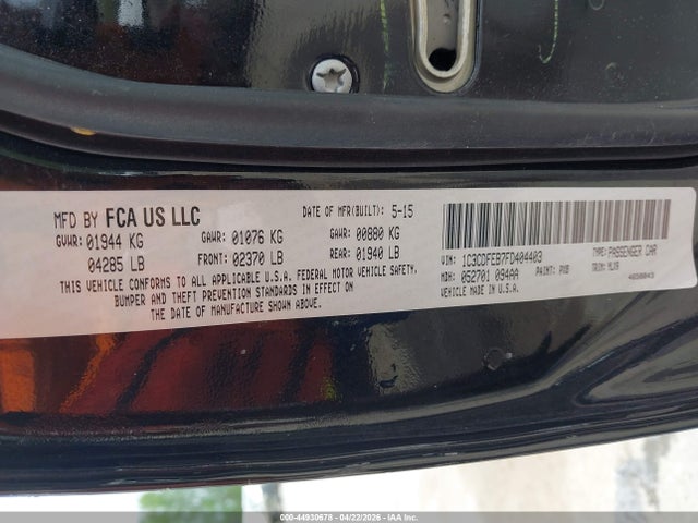 Aukcja sprzedaży 2015 Dodge Dart Gt, vin: 1C3CDFEB7FD404403, numer aukcji: 44930678