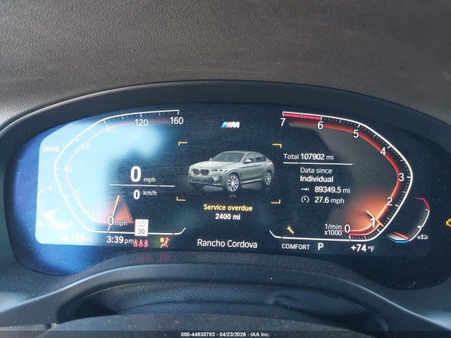 Aukcja sprzedaży 2022 Bmw X4 Xdrive30i, vin: 5UX33DT08N9K53687, numer aukcji: 44930783