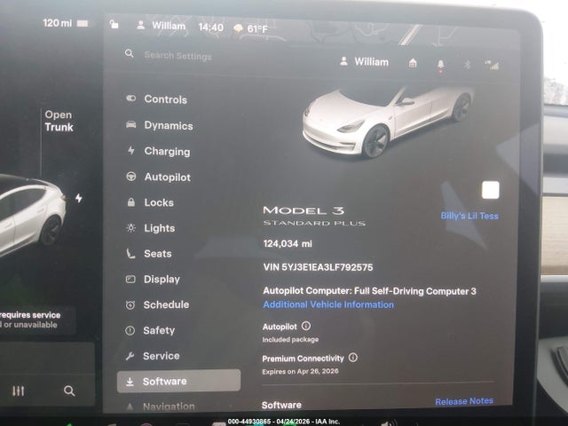 Aukcja sprzedaży 2020 Tesla Model 3 Standard Range Plus Rear-wheel Drive/standard Range Rear-wheel Drive, vin: 5YJ3E1EA3LF792575, numer aukcji: 44930865