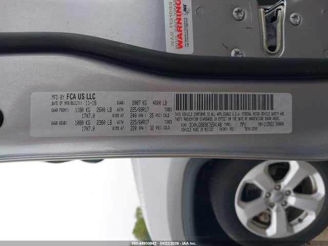 Aukcja sprzedaży 2019 Jeep Compass Latitude 4x4, vin: 3C4NJDBB3KT654148, numer aukcji: 44930942
