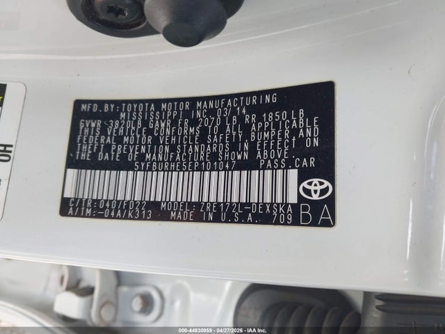 Toyota Corolla S/s Plus/s Premium 2014 5YFBURHE5EP101047 Image 9