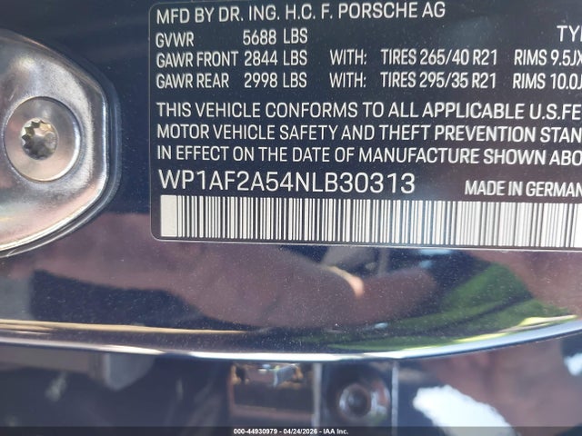 WP1AF2A54NLB30313 Porsche Macan Gts
