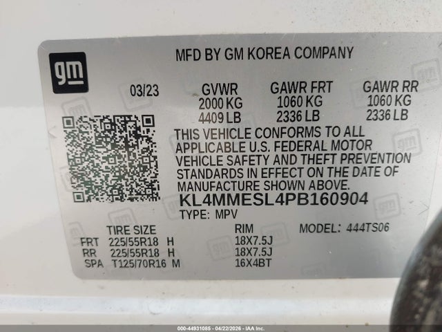 Продаж на аукціоні авто 2023 Buick Encore Gx Select Awd, vin: KL4MMESL4PB160904, номер лоту: 44931085