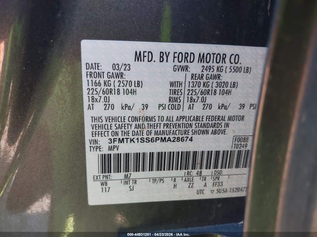 Ford Mustang Mach-e Select 2023 3FMTK1SS6PMA28674 Image 9