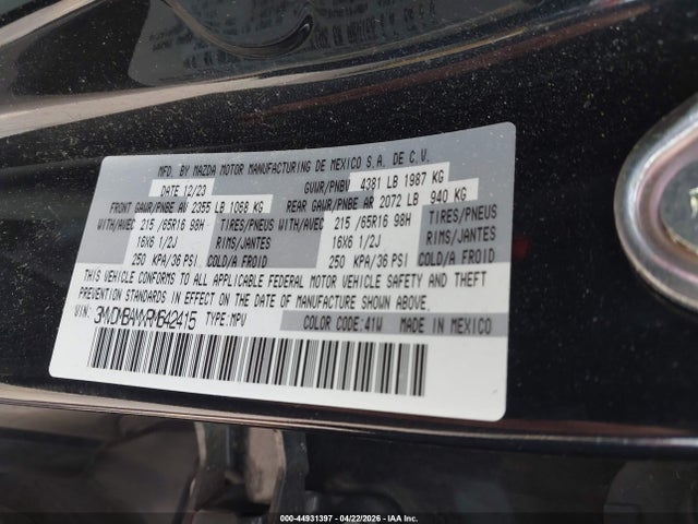 Aukcja sprzedaży 2024 Mazda Cx-30 2.5 S, vin: 3MVDMBAMXRM642415, numer aukcji: 44931397