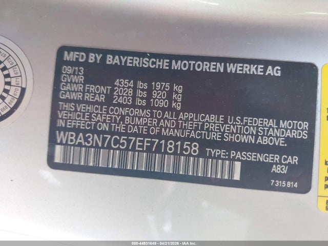 WBA3N7C57EF718158 BMW 428i