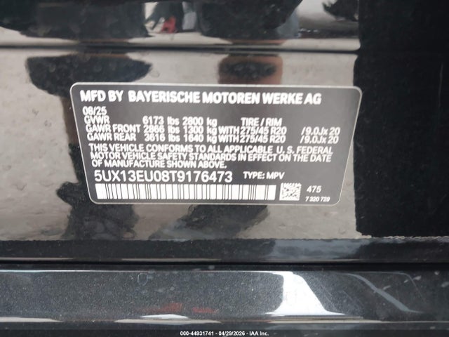 BMW X5 Sdrive40i 2026 5UX13EU08T9176473 Image 9