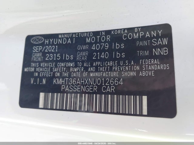 KMHT36AHXNU012664 Hyundai VELOSTER N