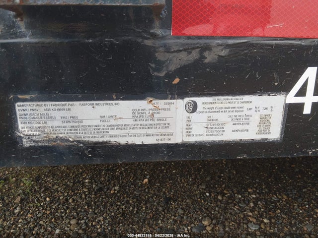 Utility Trailer Mfg Trailer 2014 1F9BF1829E1370564 Image 9