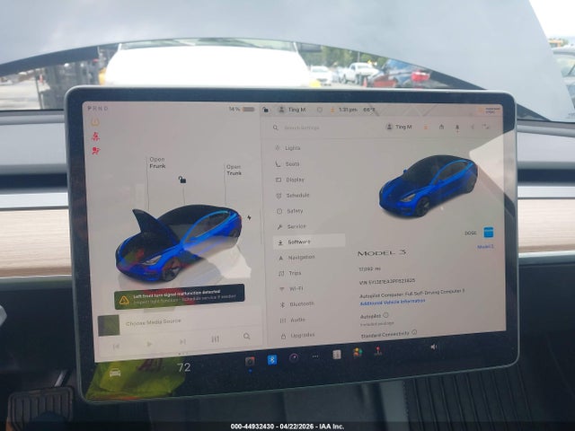 2023 Tesla Model 3 Rear-wheel Drive მანქანა იყიდება აუქციონზე, vin: 5YJ3E1EA3PF623825, აუქციონის ნომერი: 44932430