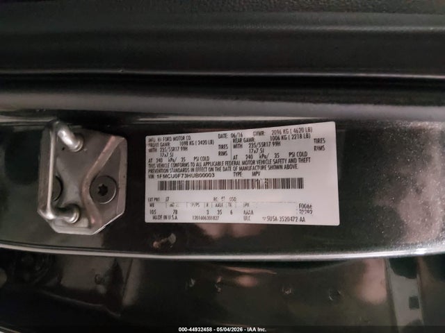 44932458 :رقم المزاد ، 1FMCU0F73HUB00003 vin ، 2017 Ford Escape S مزاد بيع
