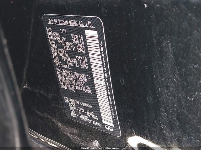 Aukcja sprzedaży 2018 Infiniti Qx80, vin: JN8AZ2NFXJ9662981, numer aukcji: 44932467