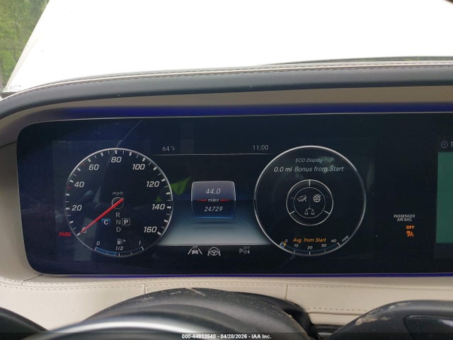 Aukcja sprzedaży 2020 Mercedes-benz S 560, vin: WDDUG8DB7LA521910, numer aukcji: 44932540