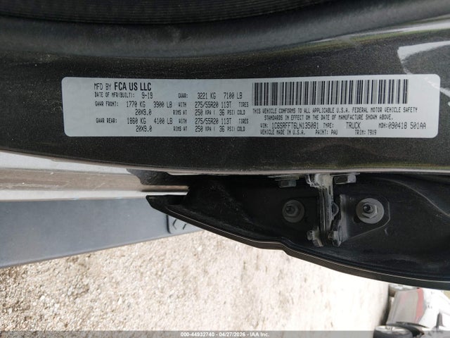 Aukcja sprzedaży 2020 Ram 1500 Big Horn  4x4 5'7 Box, vin: 1C6SRFFT6LN135081, numer aukcji: 44932740