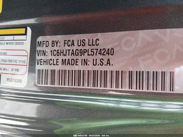 2023 Jeep Gladiator Willys 4x4 მანქანა იყიდება აუქციონზე, vin: 1C6HJTAG9PL574240, აუქციონის ნომერი: 44932758