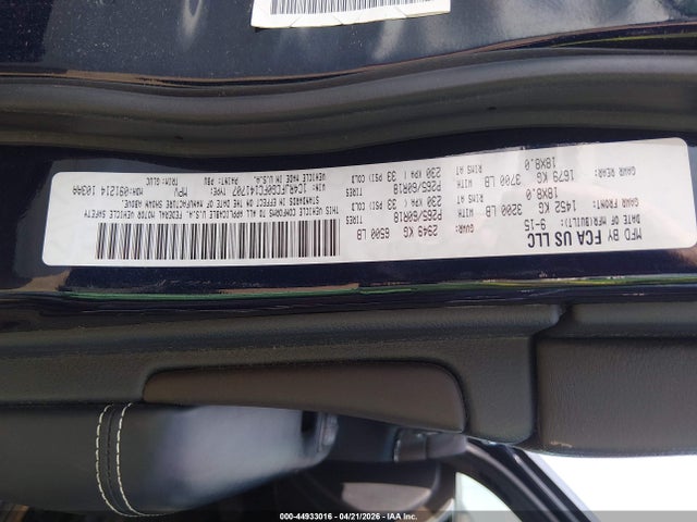44933016 :رقم المزاد ، 1C4RJFCG0FC141707 vin ، 2015 Jeep Grand Cherokee Overland مزاد بيع