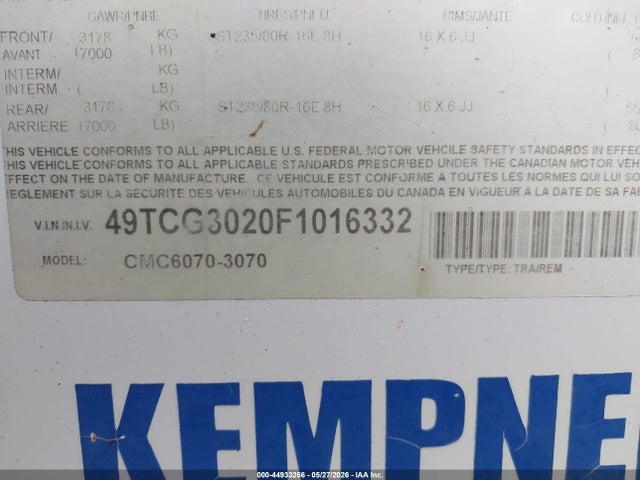 Contract Manufacturing Unknown 2015 49TCG3020F1016332 Image 9