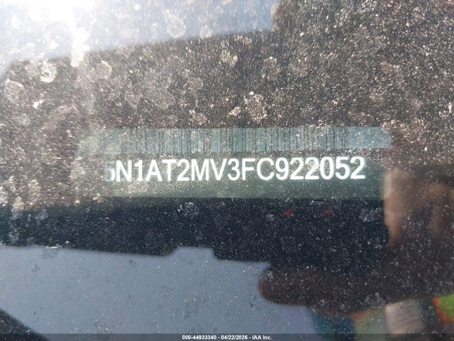 2015 Nissan Rogue Sl მანქანა იყიდება აუქციონზე, vin: 5N1AT2MV3FC922052, აუქციონის ნომერი: 44933340