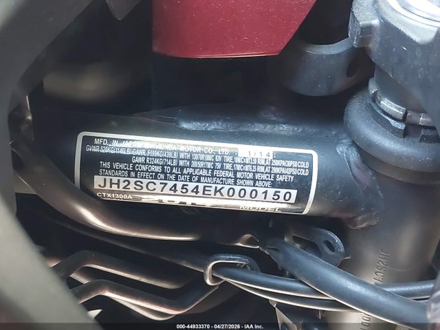 JH2SC7454EK000150 Honda Ctx1300 A