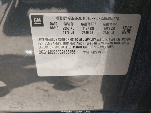 Продажа на аукционе авто 2014 Cadillac Xts Luxury, vin: 2G61M5S38E9133456, номер лота: 44933487