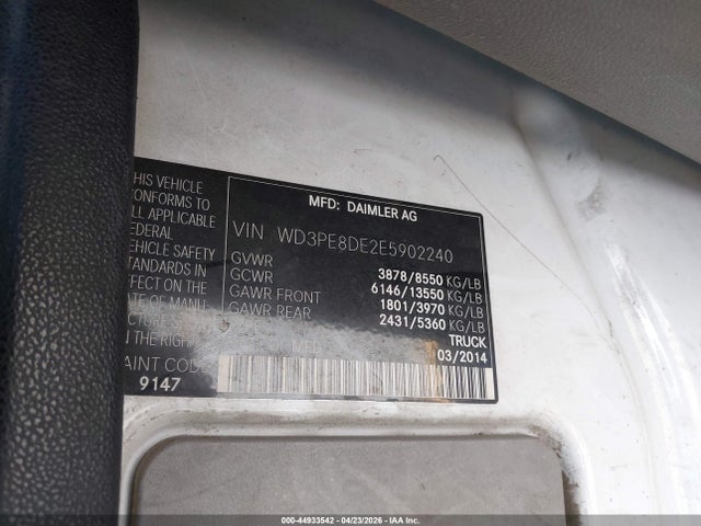 Mercedes-Benz Sprinter 2500 High Roof 2014 WD3PE8DE2E5902240 Image 9