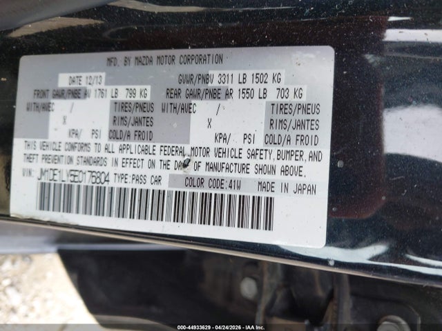 Продажа на аукционе авто 2014 Mazda Mazda2 Touring, vin: JM1DE1LY5E0176804, номер лота: 44933629