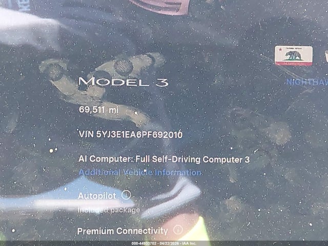 Tesla Model 3 Rear-wheel Drive 2023 5YJ3E1EA6PF692010 Image 15