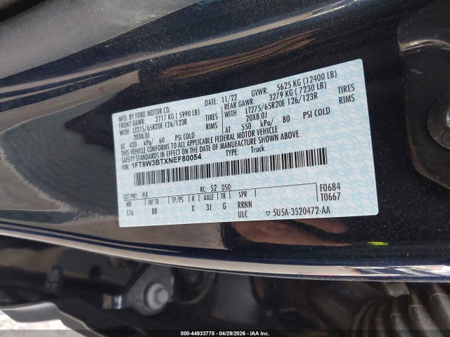 Ford F-350 Platinum 2022 1FT8W3BTXNEF80054 Image 8