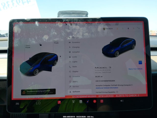 Aukcja sprzedaży 2021 Tesla Model 3 Long Range Dual Motor All-wheel Drive, vin: 5YJ3E1EB6MF862869, numer aukcji: 44933819