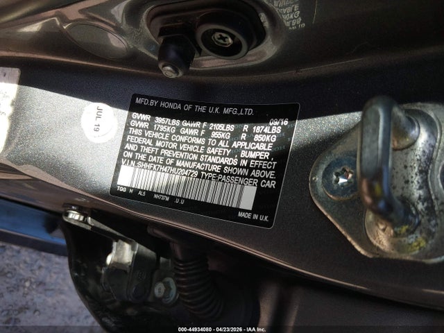 Aukcja sprzedaży 2017 Honda Civic Sport, vin: SHHFK7H47HU204729, numer aukcji: 44934080