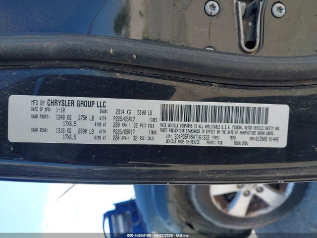 Продаж на аукціоні авто 2010 Dodge Journey Sxt, vin: 3D4PG5FV5AT161333, номер лоту: 44934109