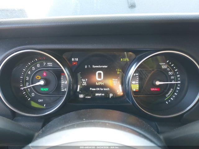 44934188 :رقم المزاد ، 1C4JJXP66MW676475 vin ، 2021 Jeep Wrangler 4xe Unlimited Sahara 4x4 مزاد بيع