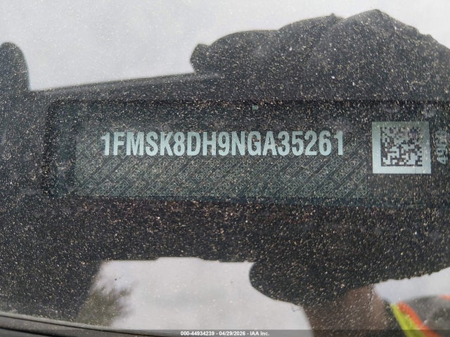 Aukcja sprzedaży 2022 Ford Explorer Xlt, vin: 1FMSK8DH9NGA35261, numer aukcji: 44934239