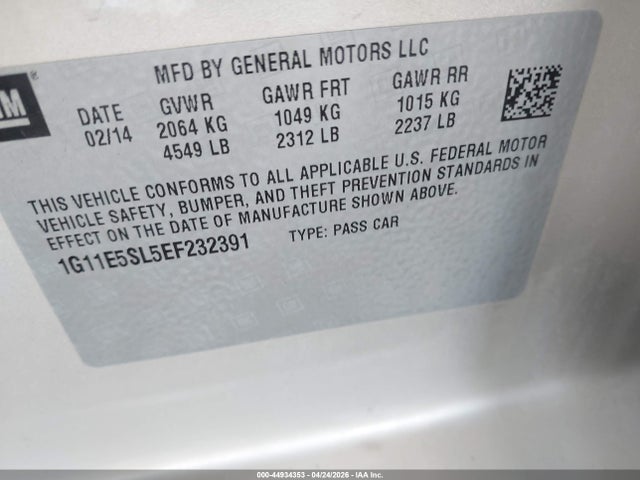 Chevrolet MALIBU 2LT 2014 1G11E5SL5EF232391 Image 9