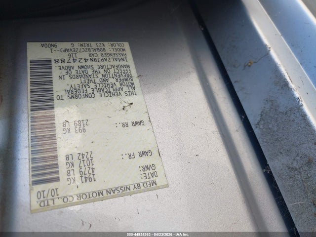 Продажа на аукционе авто 2011 Nissan Altima 2.5 S, vin: 1N4AL2AP7BN424788, номер лота: 44934363