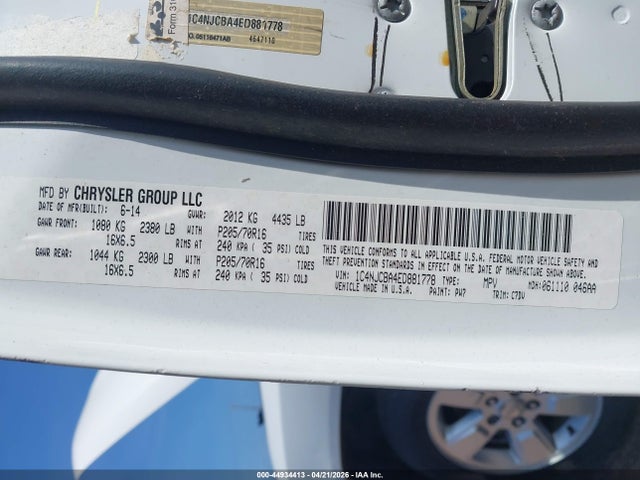 1C4NJCBA4ED881778 Jeep Compass Sport