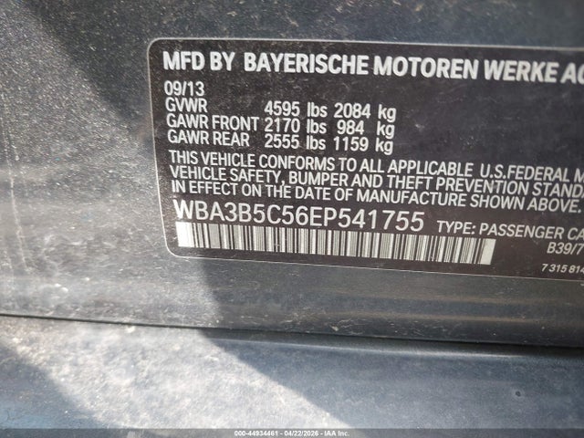 Продажа на аукционе авто 2014 Bmw 328i Xdrive, vin: WBA3B5C56EP541755, номер лота: 44934461