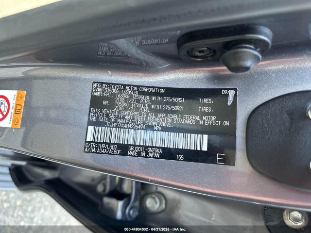 Продаж на аукціоні авто 2017 Lexus Lx 570, vin: JTJHY7AX4H4226494, номер лоту: 44934532