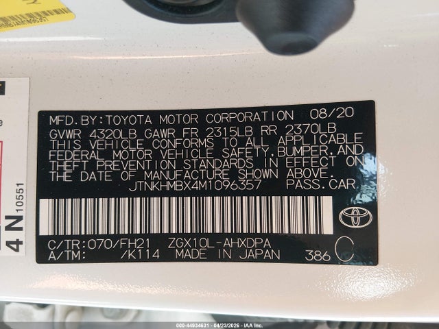 Toyota C-HR LE 2021 JTNKHMBX4M1096357 Image 9