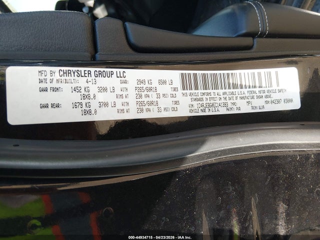 Aukcja sprzedaży 2014 Jeep Grand Cherokee Limited, vin: 1C4RJEBG0EC141393, numer aukcji: 44934715
