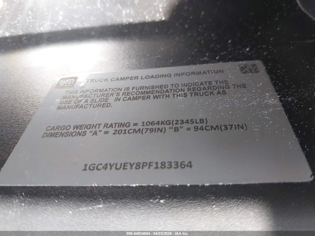 Aukcja sprzedaży 2023 Chevrolet Silverado 3500hd, vin: 1GC4YUEY3PF183059, numer aukcji: 44934884